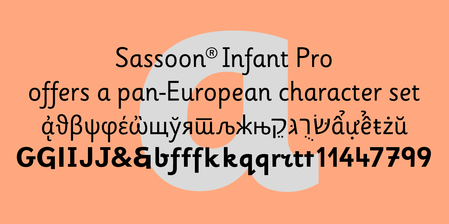 Przykładowa czcionka Sassoon Infant Pro #1